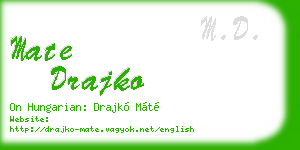 mate drajko business card